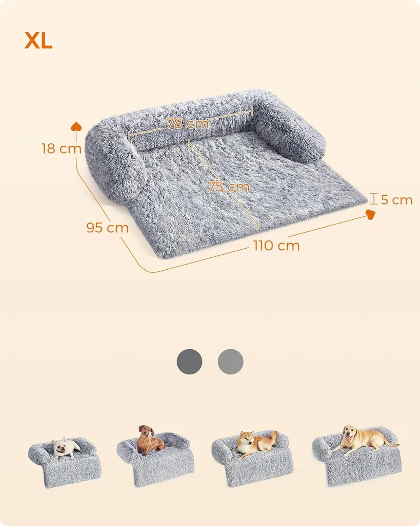 Canapé pour chien XL Feandrea protection de divan lavable