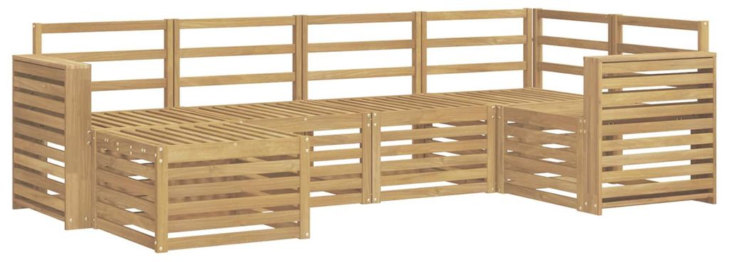 vidaXL Outdoor-Sofagarnitur 6 pcs Weiß Polyester