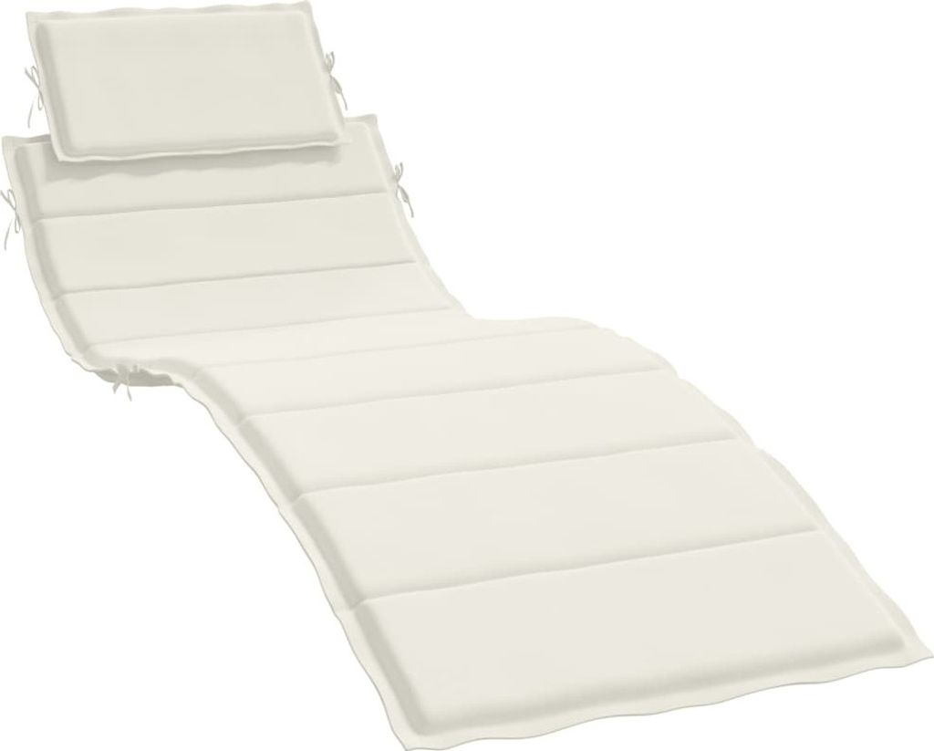Design Sonnenliegen-Auflage Melange Creme 186x58x3 cm Produktbild 2