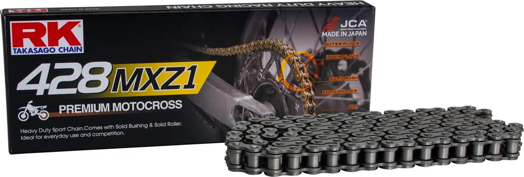 Chaîne RK 428MXZ1 142G pour rénover la transmission de votre moto MX