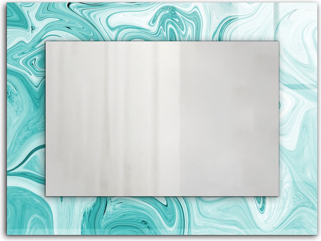 Abstraktes Marmormuster – Rechteckiger Spiegel mit Druck 80x60 cm – Modern - Dekorativ für die Wand