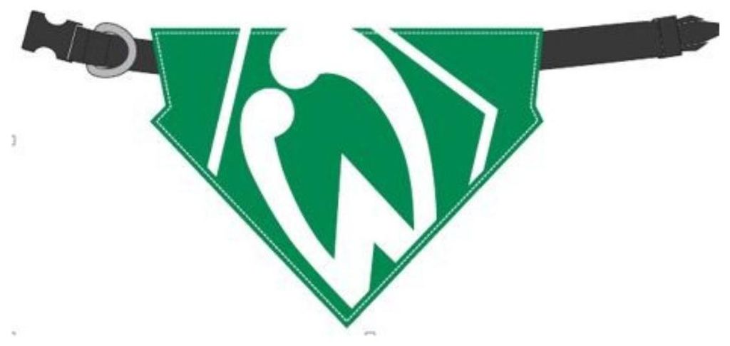 SV Werder Bremen Hundehalstuch Raute Produktbild 