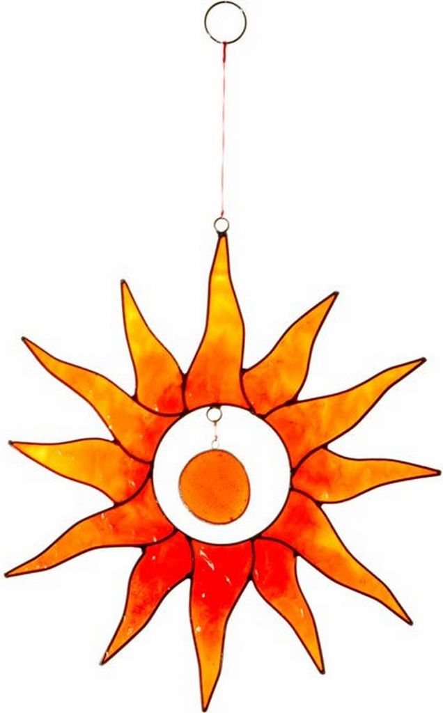 Something Different Sonnenfänger in Sonnenform SD601 (Einheitsgröße) (Orange/Rot)