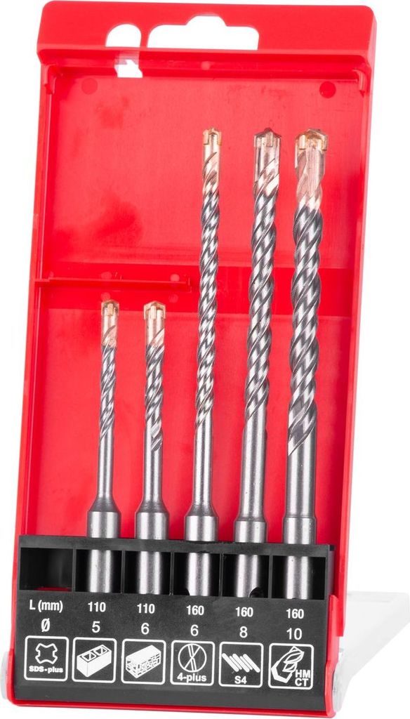 Satz von Bohrern Strend Pro Premium SD051, 5-teilig, SDS+, für Beton