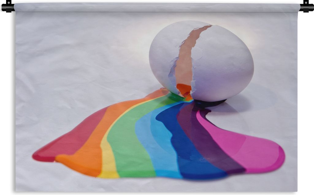 MuchoWow Wandteppich Wandbehang Knackige Kreativität 120x80 cm Tapisserie Dekoration Wandtuch - Wanddekorationen - Wandtücher