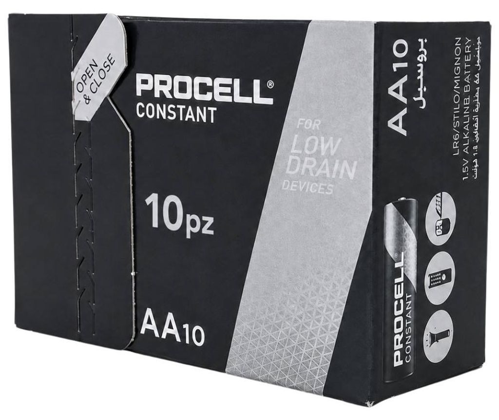Pile Alcaline Stilo Aa LR6 Procell 1,5V Confezione da 10 Immagine del prodotto 