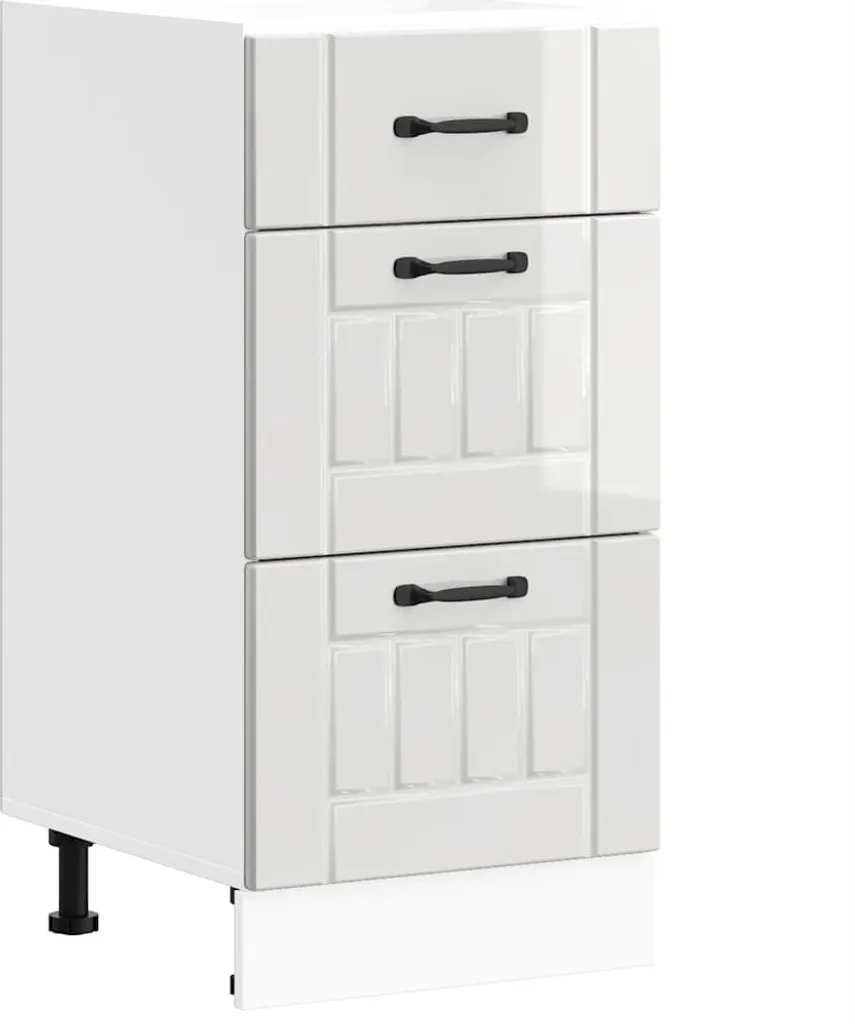 Mobiletto Cucina Lucca 80cm | Bianco Lucido Economico e Robusto