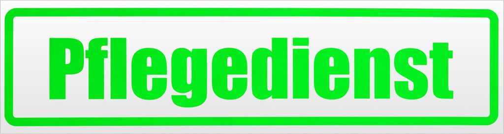 Kiwistar Pflegedienst Magnetschild Schild magnetisch - 30cm Neongrün - Magnetfolie für Auto PKW Kfz
