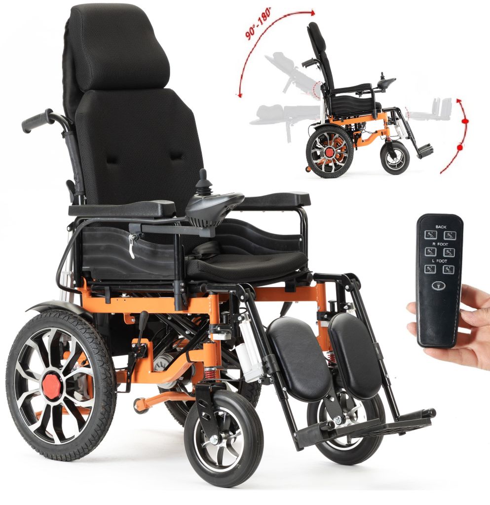 Fauteuil roulant électrique léger et pliable Dossier et Image du produit 
