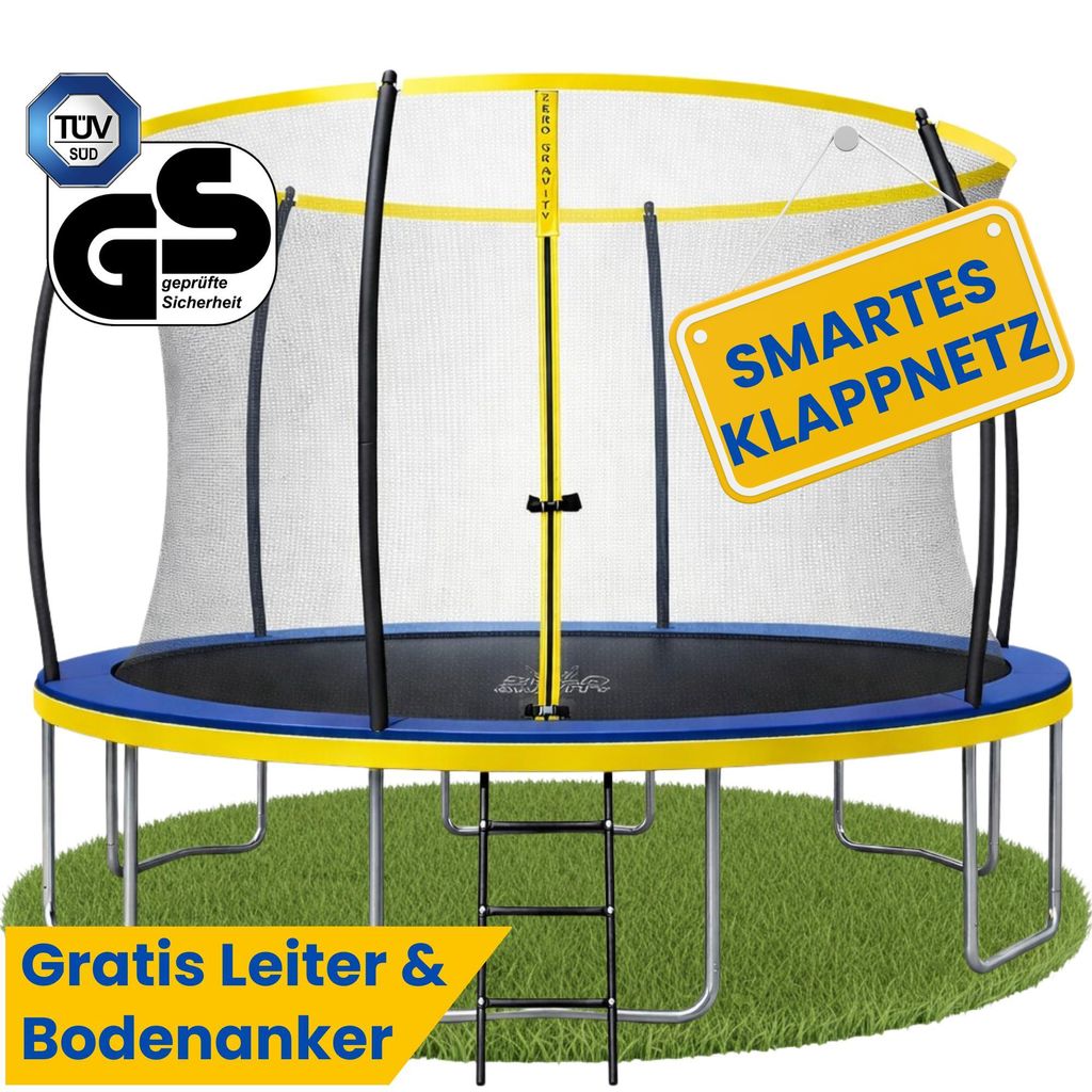 Trampoline Zero Gravity Ø 366 cm avec échelle et ancrage au Image du produit 