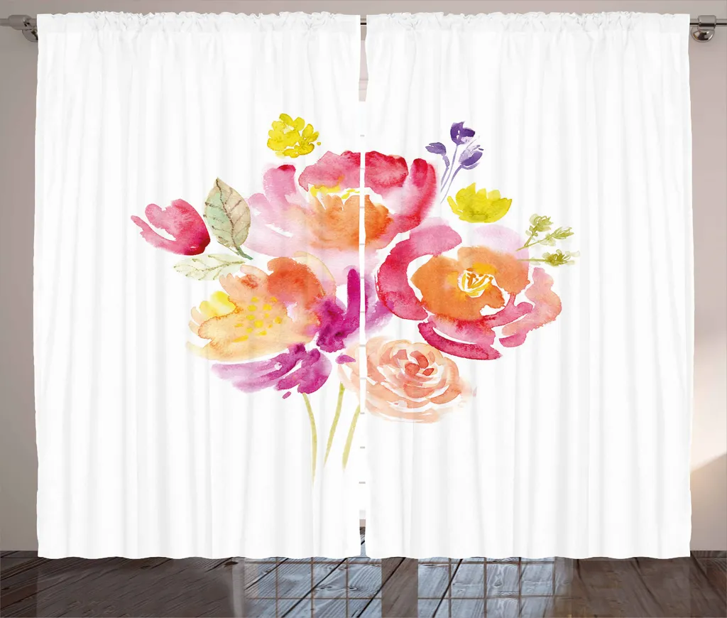 Tenda Shabby Chic Rose ABAKUHAUS - Sogno Acquerello 280x245 cm