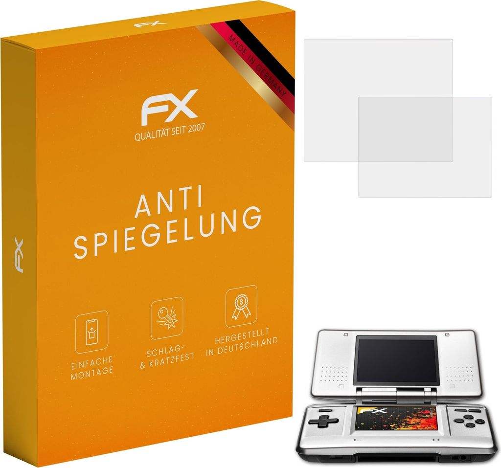 atFoliX FX-Antireflex 3x Schutzfolie kompatibel mit Nintendo DS Displayfolie