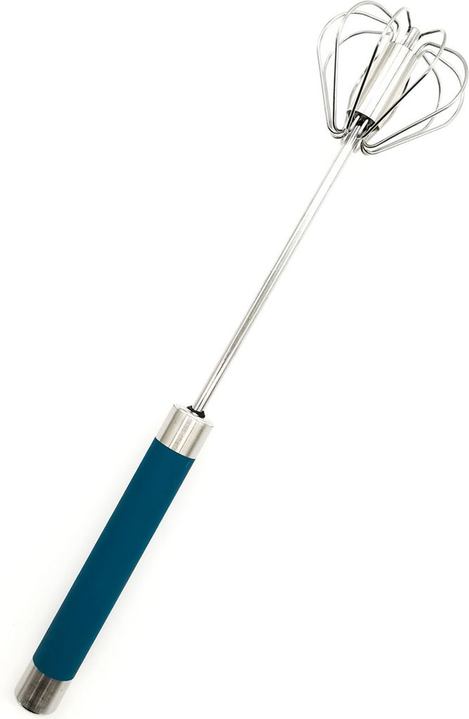 Halbautomatischer Schneebesen aus Edelstahl, Handrührgerät zum Vermischen, Schlagen von Eiern, Soßen, Teig, Eierschläger
