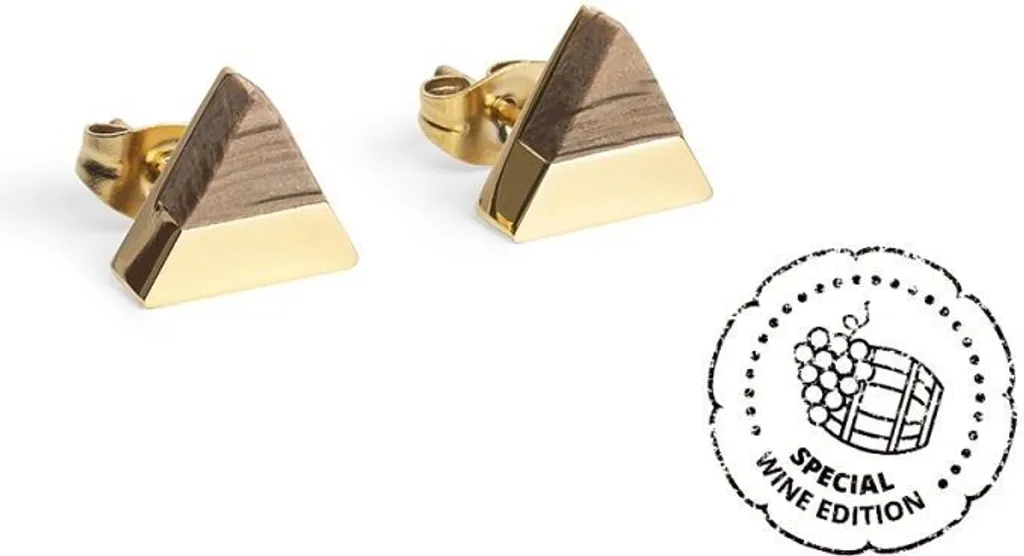 Regalo Originale Donna: Orecchini BeWooden Legno e Oro Marrone