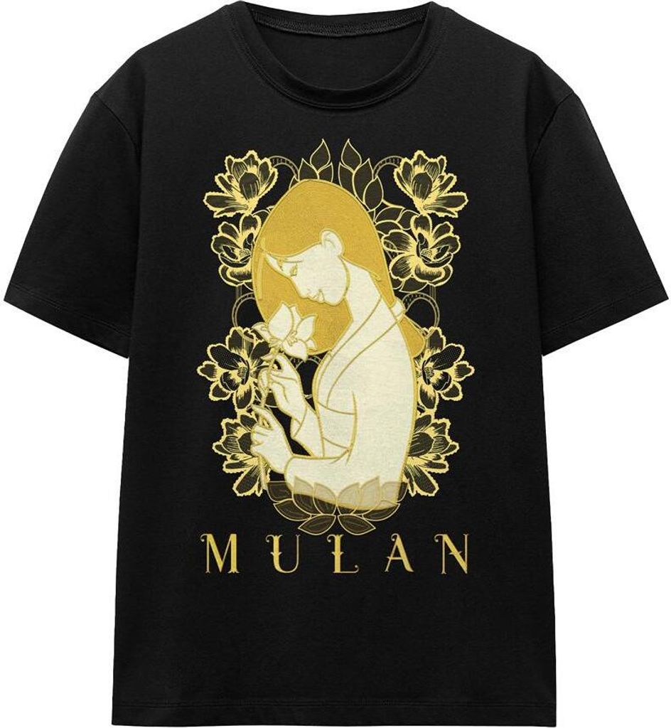 Mulan - "Golden Garden" T-Shirt für Herren/Damen Uni TV17087 (S) (Schwarz)