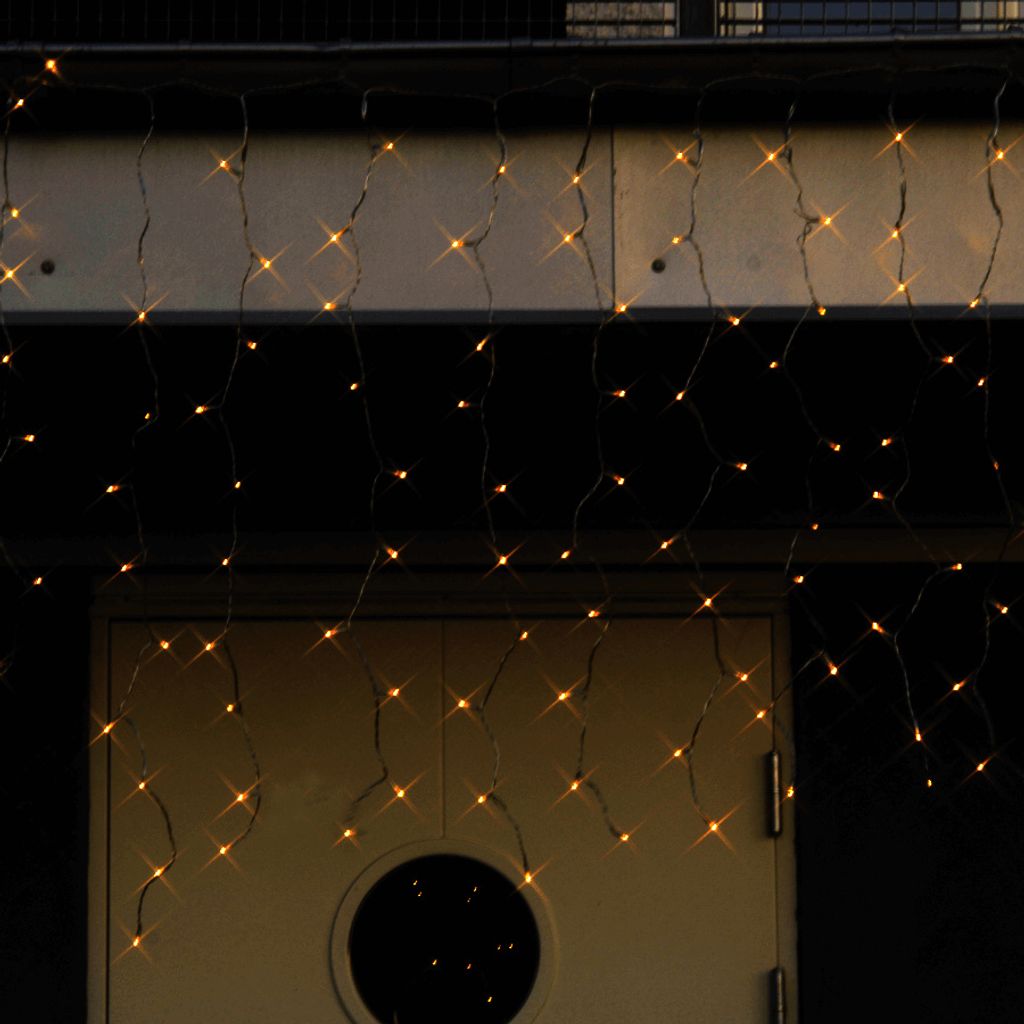 Tenda luminosa a LED effetto "pioggia di ghiaccio" - Immagine del prodotto 