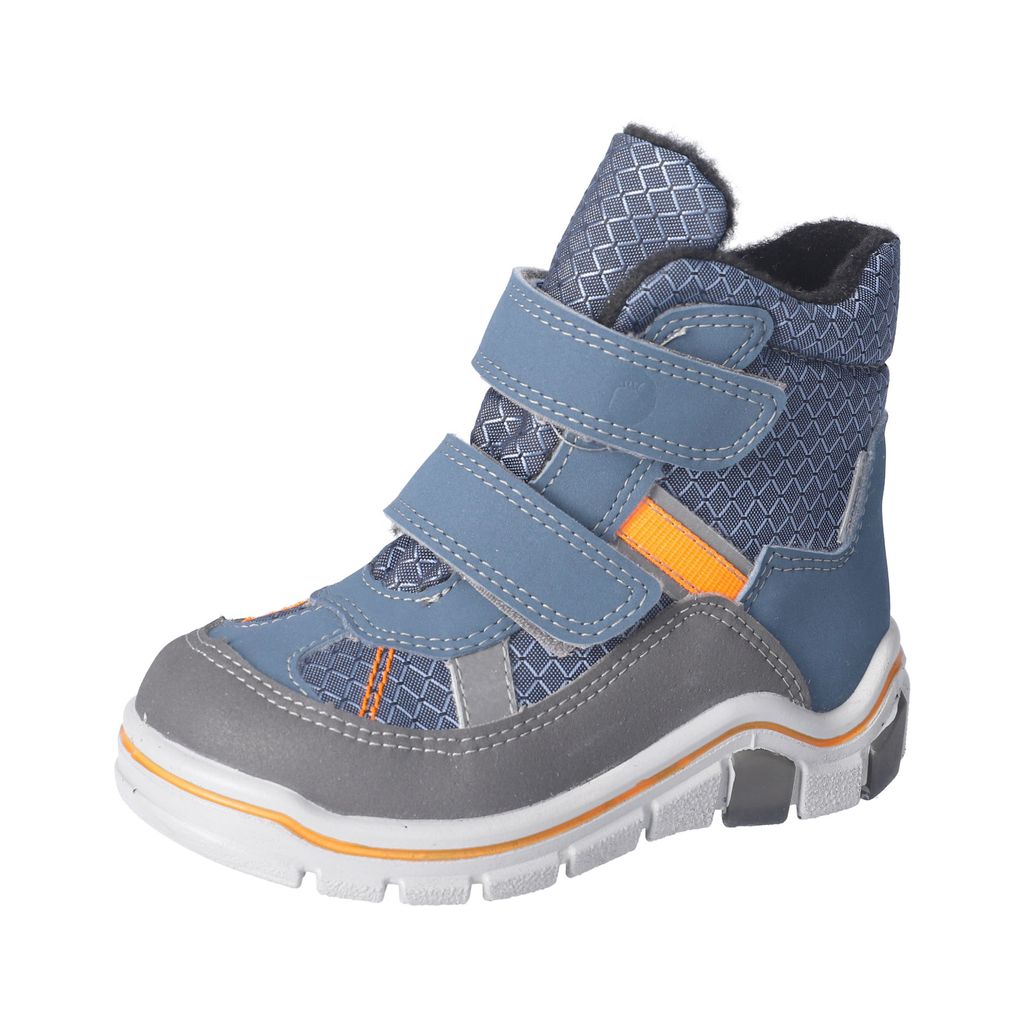 RICOSTA Waschbare Boots GABRIS von PEPINO für kalte Wintertage HighTech/Textil Klettverschluss Warmfutter Jungen pavone/jeans Blau Größe 37