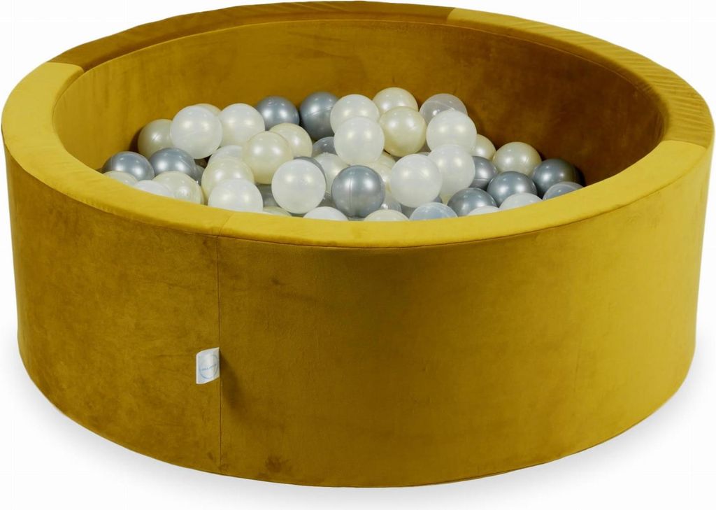 Bällebad 200 Stück 90x30 Velvet Gold: Silber, Opal, Hellgold, Transparent