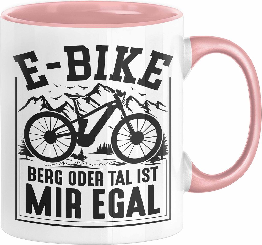 E-Bike Fahrer Geschenk Tasse Elektro-Fahrrad Berg Oder Tal Produktbild 