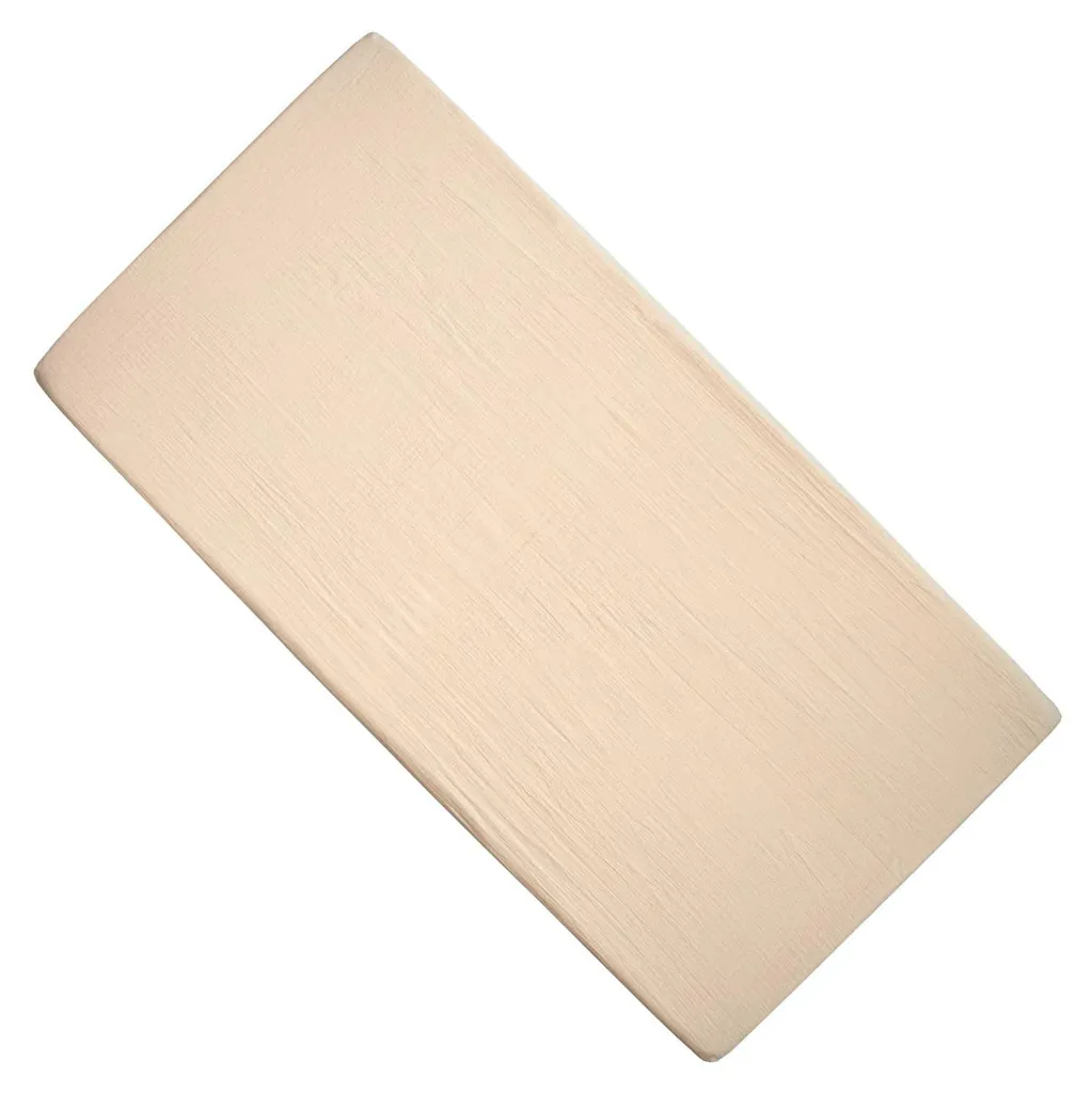 Drap-housse Jeanne en gaze de coton 60x120 cm Beige par Sevira Kids