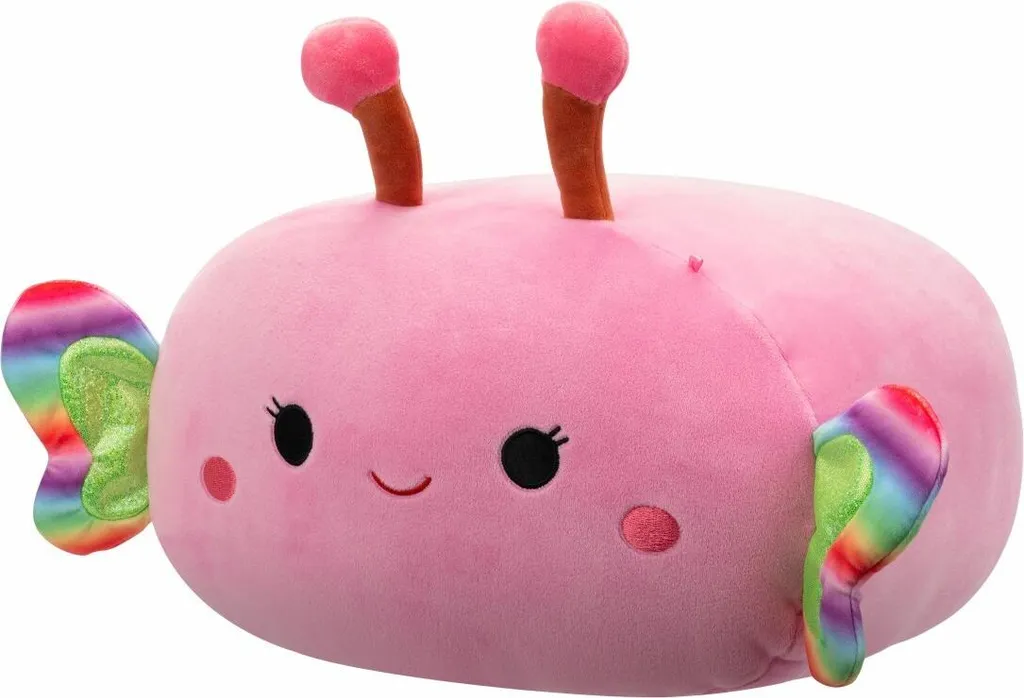 Squishmallows Papillon Brielana 30 cm - Peluche Anti-Stress Moelleuse Rose