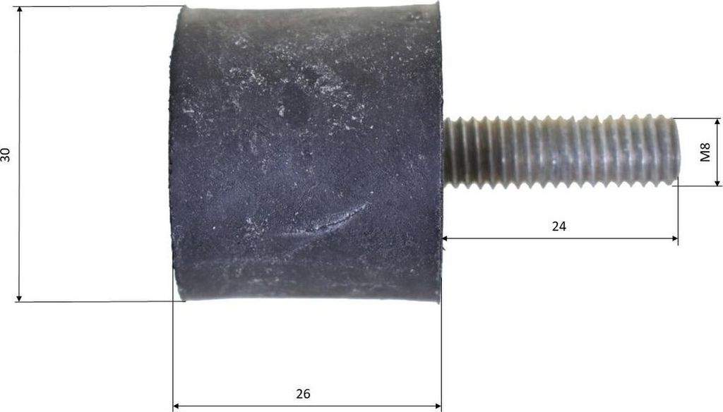 Silentblock, Gummimetalllager, Gummipuffer ø 30mm, Höhe Produktbild 