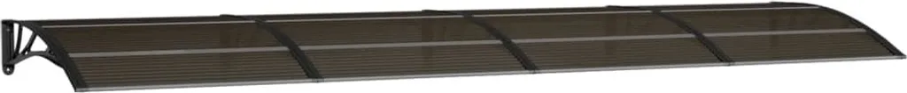 Pensilina Moderna vidaXL 400x100 cm Nera in Policarbonato Antigrandine