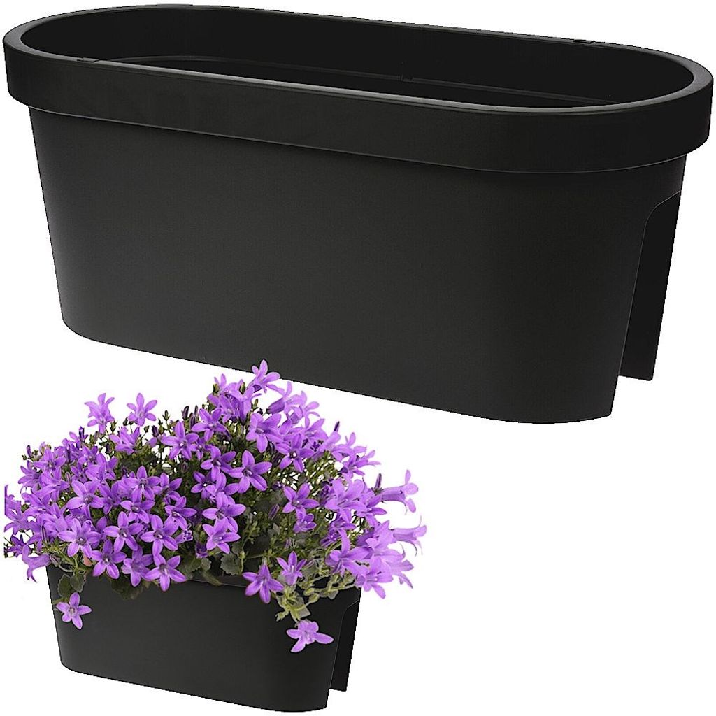 Vilde Blumentopf Pflanzentopf HÄNGETOPF für BALKON Terrasse Geländer 59 cm
