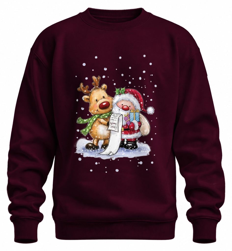 Santa Claus Rudolf Rentier Wunschzettel Geschenk Christmas Produktbild 