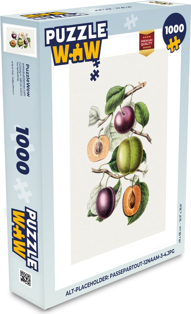 MuchoWow Puzzle 1000 Teile Obst - Jahrgang - Pfirsich - Spielzeug - Alt und Jung - Spiele - Puzzeln
