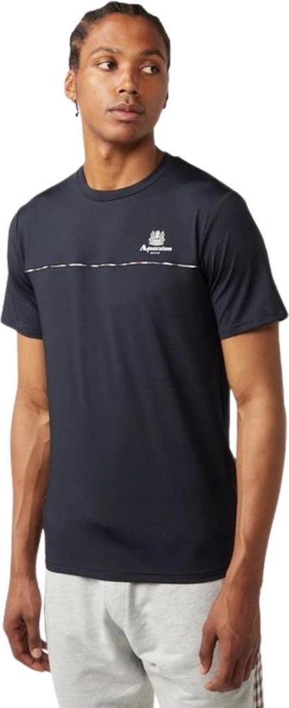 Aquascutum - T-Shirt für Herren, Stretch, Aktiv SY3673 (M) (Dunkles Marineblau)