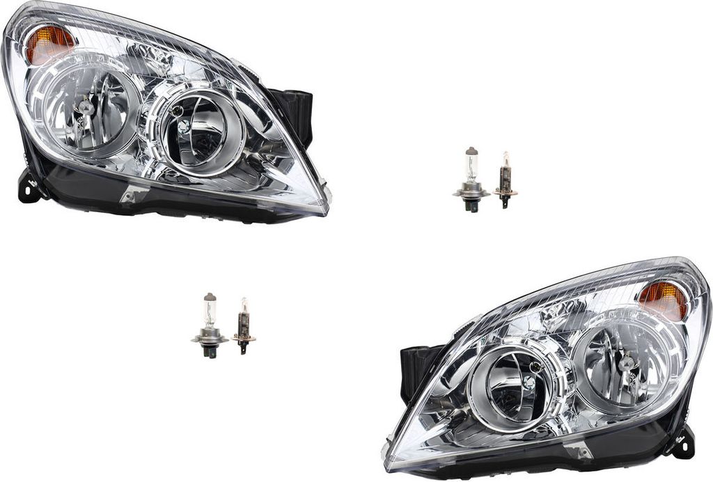 Johns, Scheinwerfer Halogen passend für Opel Astra H 03/04- mit H7 H1 Satz Links Rechts 1216659 93190069 1216660 93190070