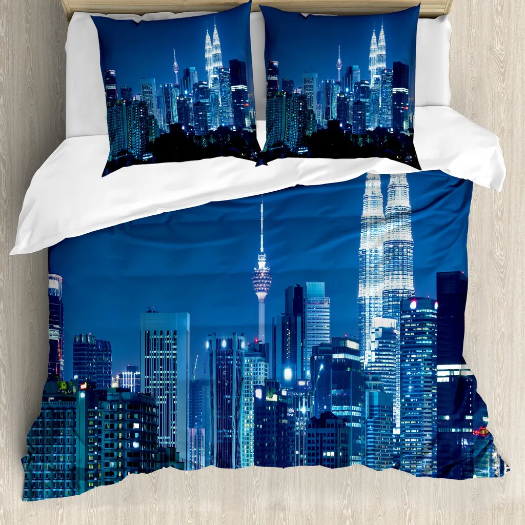 Offerta Copripiumino 200x200 Skyline Kuala Lumpur - No Stiro