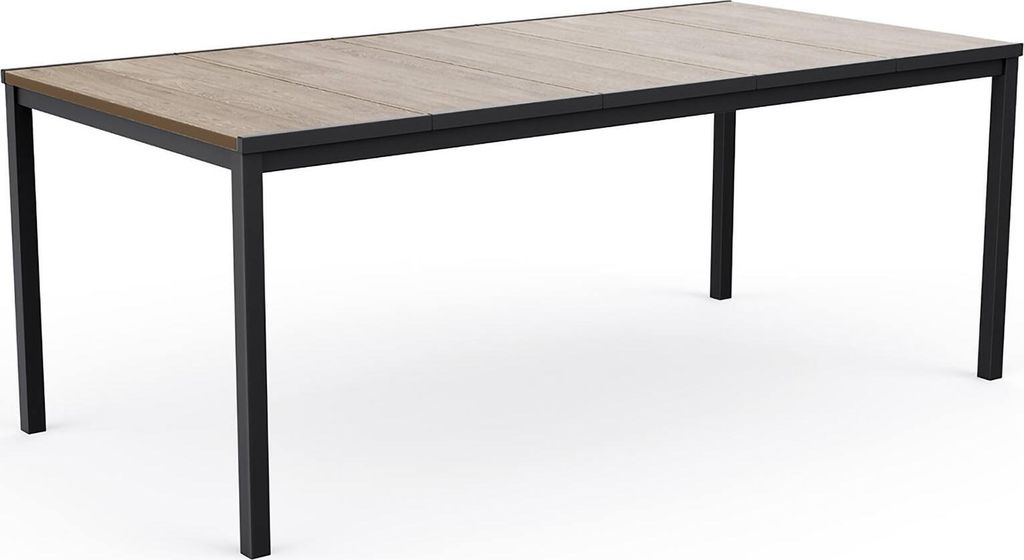 Dmora Gartentisch Sarnia 200x95x75 cm Eiche Braun, 8 Plätze, UV-beständig