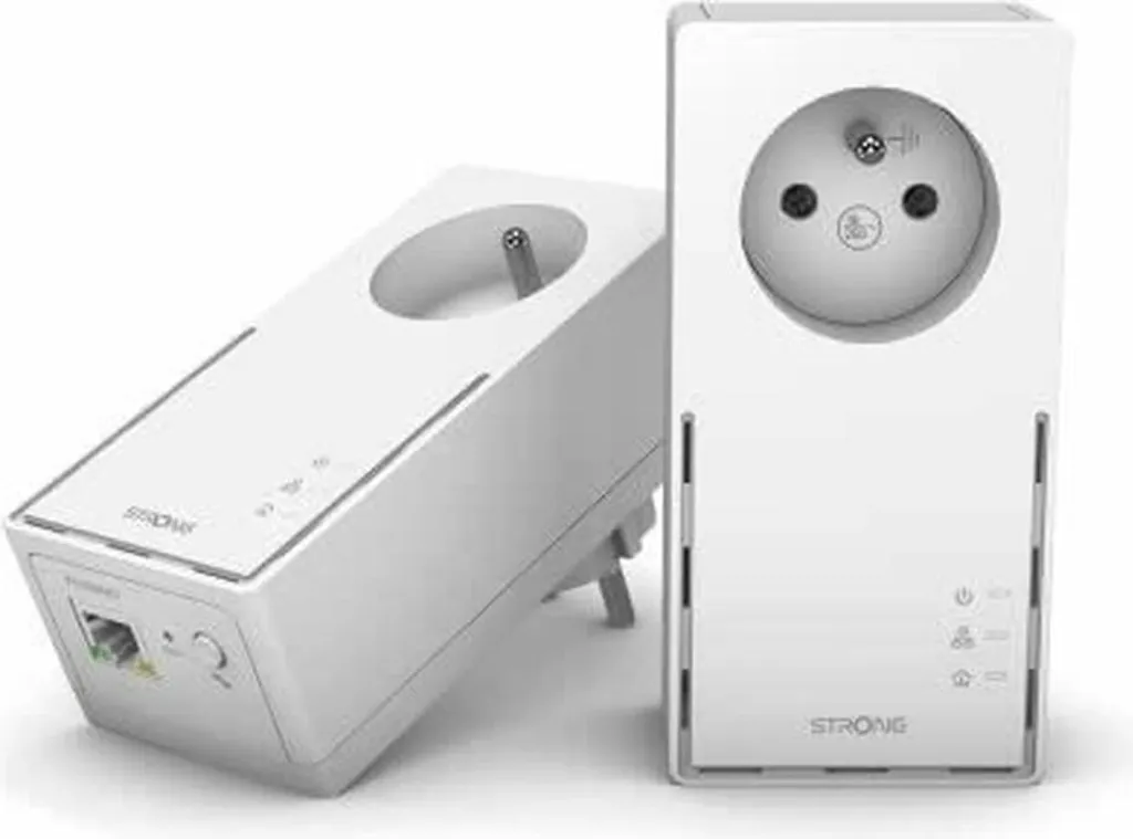 Adaptateur CPL Strong Powerline 1000 Duo avec Prise de Courant Intégrée