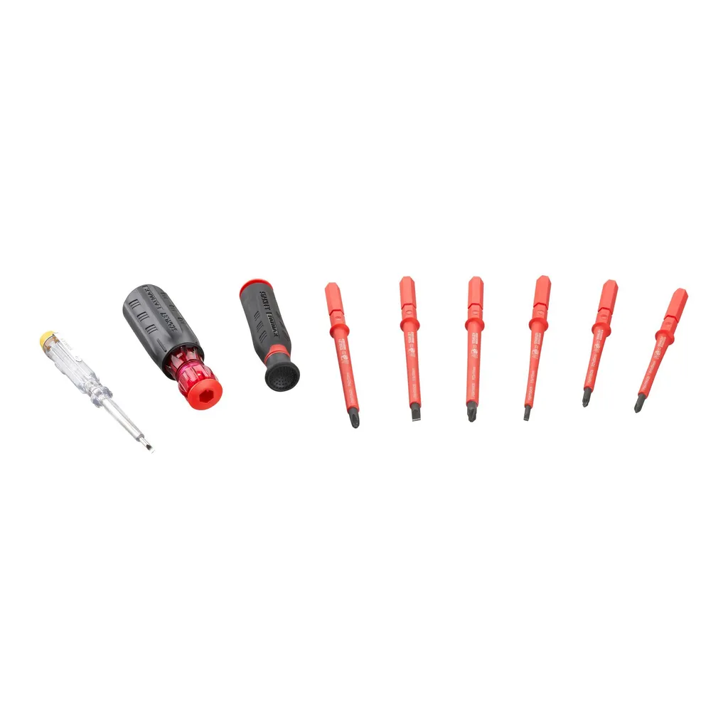 Tournevis Stanley HTS Multi-Bit Isolé 1000V avec Lames Haute Qualité