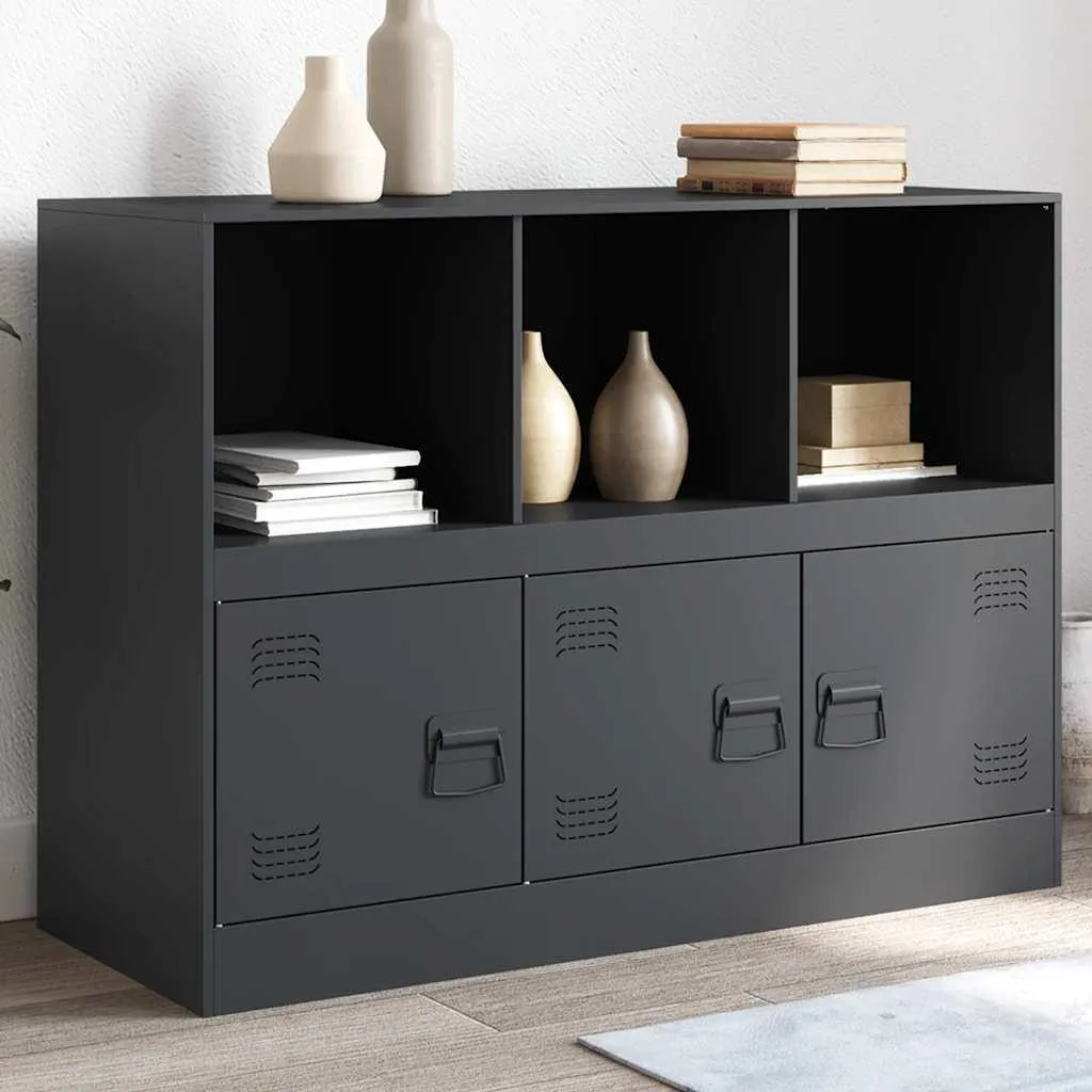 vidaXL Credenza antracite 99x39x73 cm acciaio