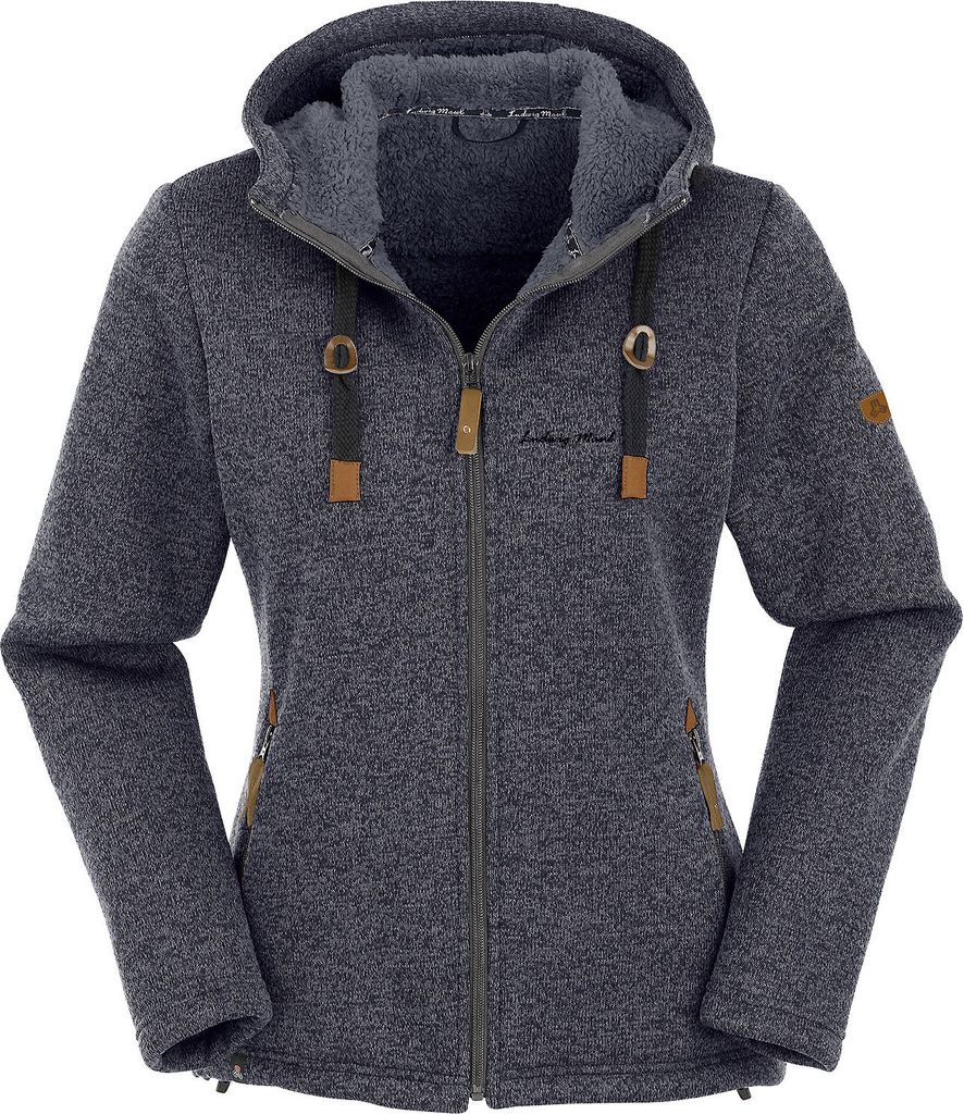 Maul Damen Chieming Strickfleecejacke black 36