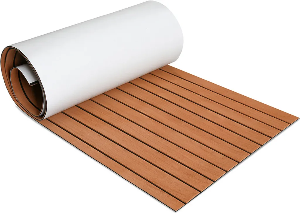 Tappetino Barca Clanmacy EVA Foam Teak Marrone 240x60cm Autoadesivo