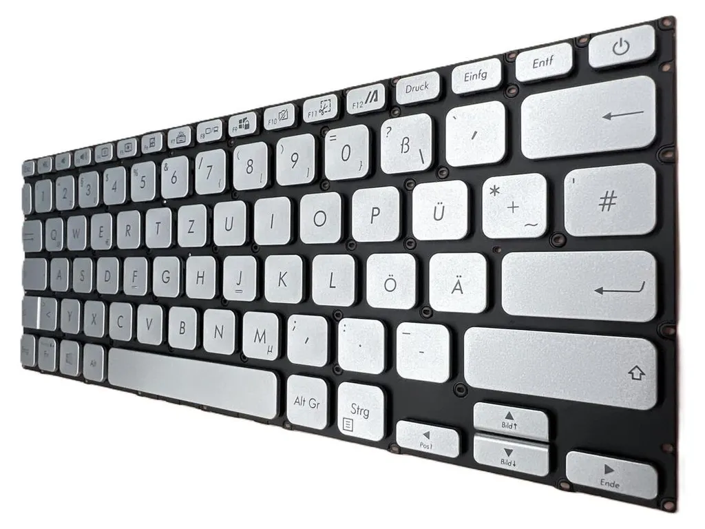 Réparer Clavier Asus VivoBook 14 X415JF Argenté Rétroéclairé Allemand DE