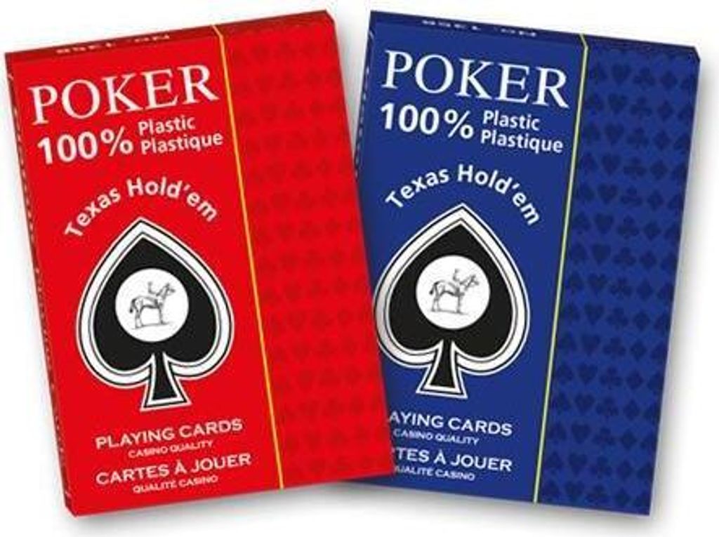 1358 - Spielkarten: Plastik Poker Karten - Texas Holdém, Corner Index