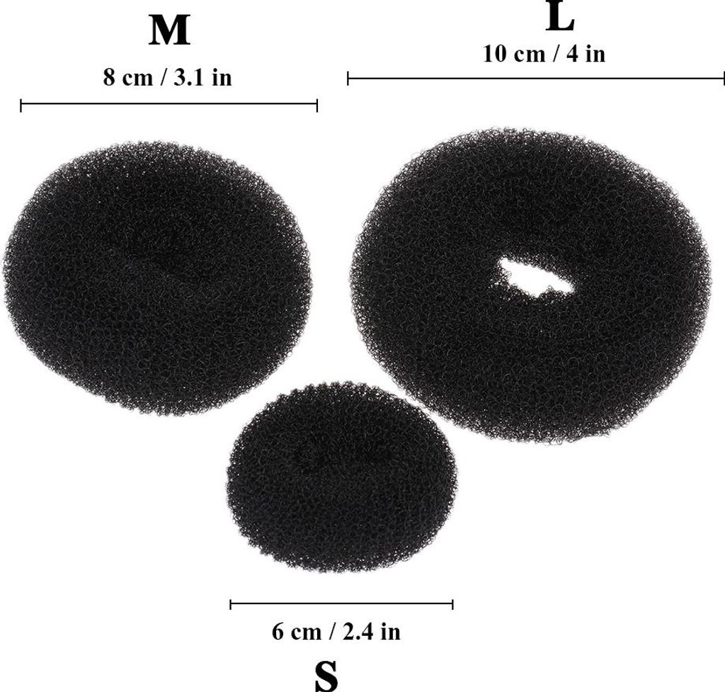 3PCs Neue Mode Frauen Dame Magie Shaper Donut Brötchen Maker Haar Ring Zubehör Styling Werkzeug S/M/L
