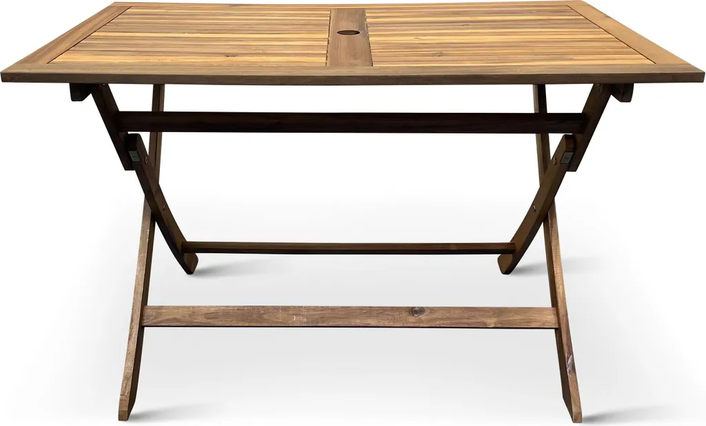 Table pliante bois acacia Mandy 120x70cm résistante aux intempéries - 2
