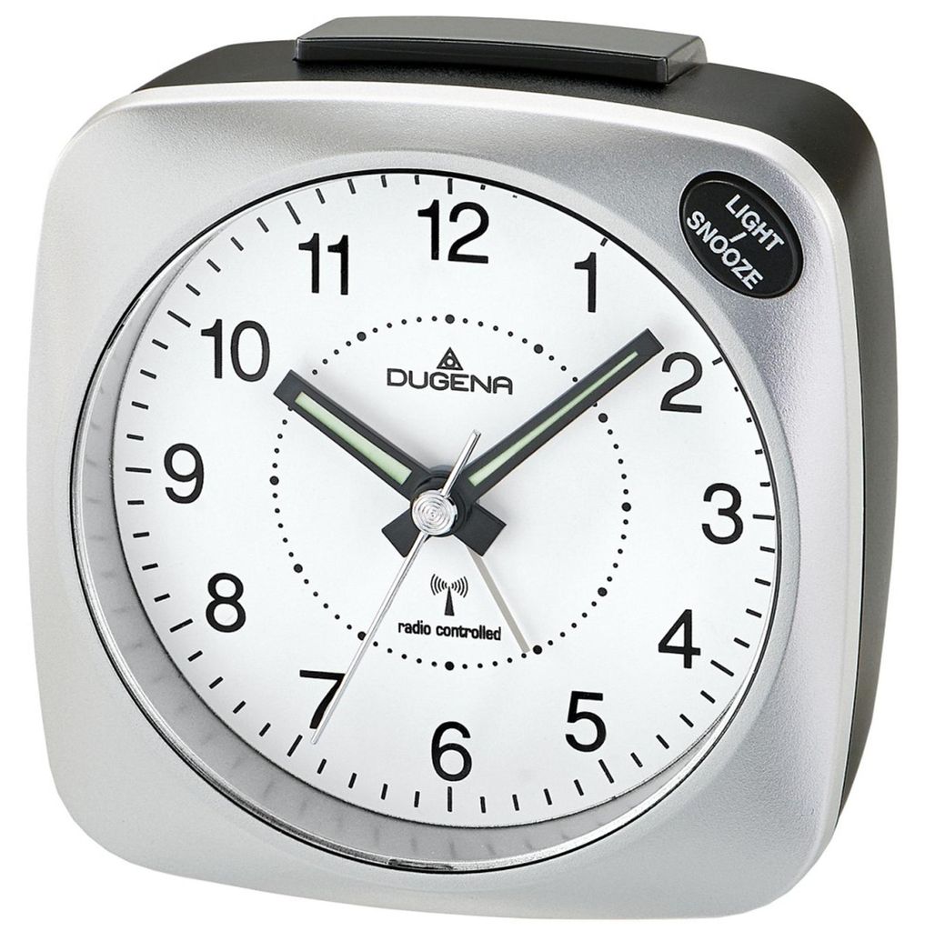 DUGENA 4460607 Wecker Funkwecker Alarm Analog schwarz Produktbild 