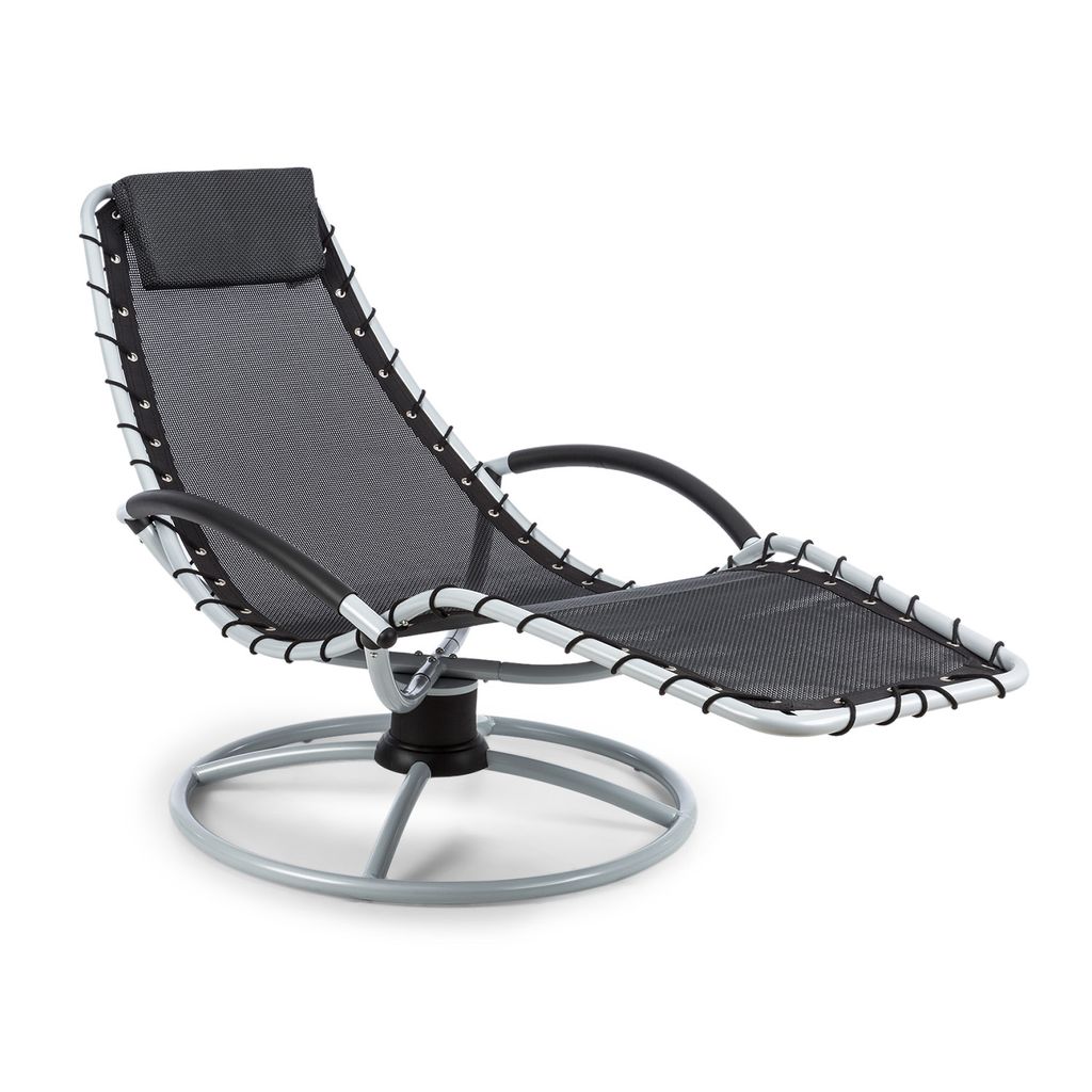blumfeldt The Chiller - Schwingliege , Gartenliege , Liegestuhl , 77 x 85 x 173 cm , Pflegeleichte und wetterbeständig , 360° Comfort-Schwingbewe...