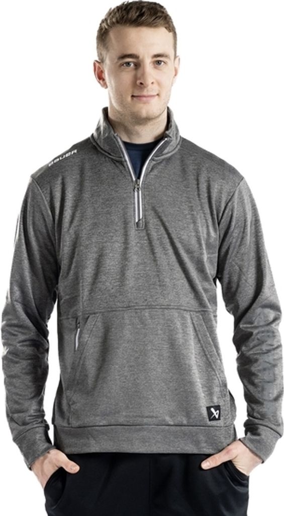 BAUER 1/2 ZIP FLEECE TEAM - SR. 23, Größe:M, Farbe:grau