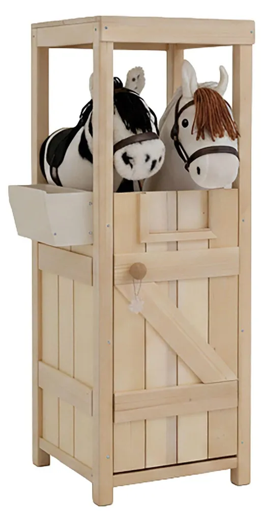 Écurie en bois pour 2 chevaux - Abri double box pour équidés 1/24