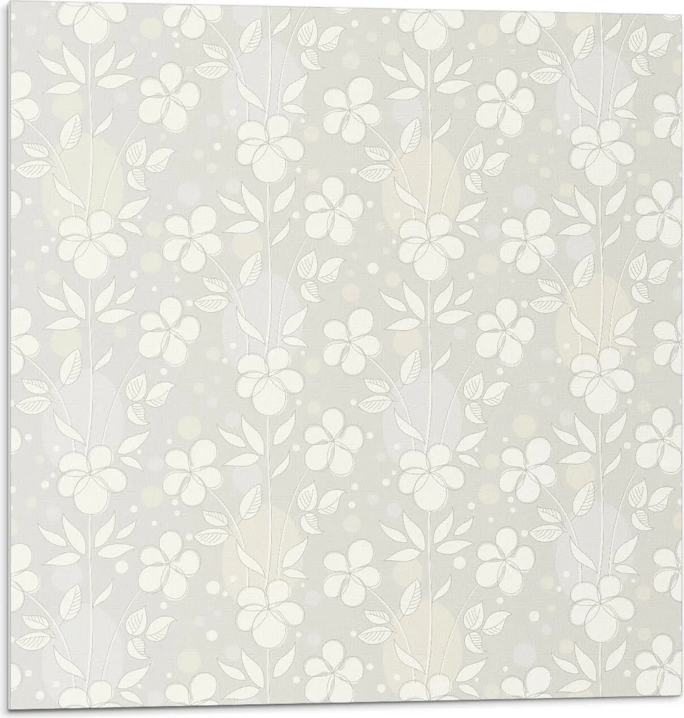 Pannello Parete Decorativo Floreale - 9 Piastrelle Vinile Adesive 30x30