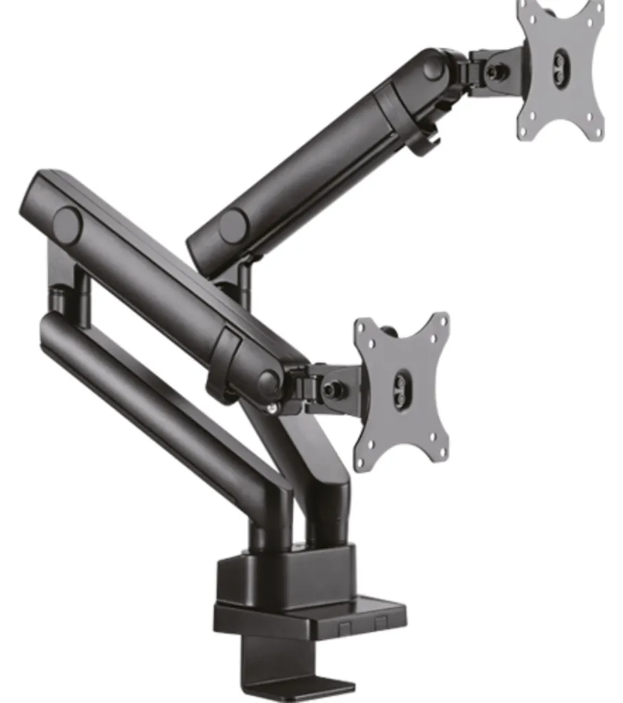 IcyBox Support Écran Double Orientable et Inclinable pour Moniteur 32"