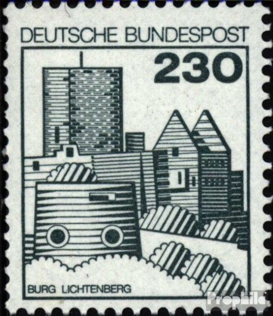 Briefmarken BRD (BR.Deutschland) 1978 Mi 999R mit Zählnummer postfrisch Burgen und Schlösser